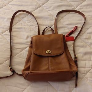 Coach leather backpack